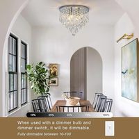 Lustres en cristal argenté en forme de goutte de pluie, montage encastré, lustre moderne K9, luminaire de plafond LED pour salle à manger, salle de bain, chambre à coucher