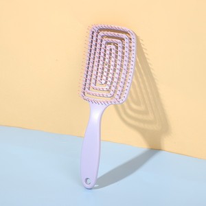 Cepillo de Pelo de Nailon Curvo con Ventilación y Diseño Hueco para Masaje del Cuero Cabelludo, Ideal para Uso Doméstico y Profesional en Salones de Belleza - Product Image 2