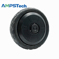Moteur de roue à moyeu servo à arbre unique étanche IP67 AMPSTech 10 pouces 48VDC 30Nm 500KG pour robot AMR extérieur à charge lourde