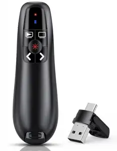 2.4GHz USB R400 무선 발표자 원격 제어 빨간 레이저 포인터 펜 파워 포인트 PPT