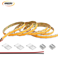 Bande lumineuse LED COB double ligne 2000lm 5 ans de garantie 24v Ra95 600 Chip haute luminosité avec interrupteur de télécommande