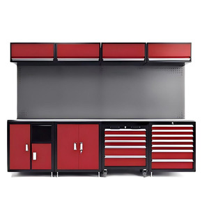 Tool Cabinets Mobile Heavy Duty Workshop Storage <strong>Metal</strong> <strong>WorkBench</strong> Mobile Tool Trolley Workstation Combination Tool Chest - Product Image 4
