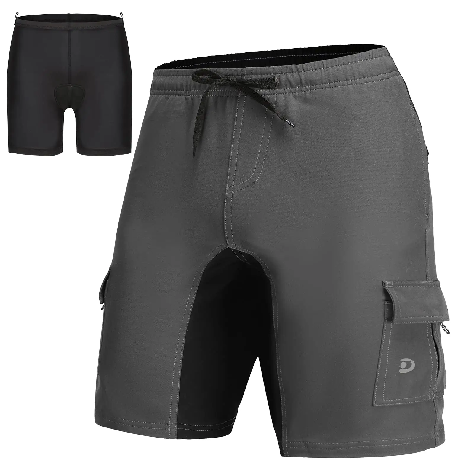 Pantaloncini da ciclismo personalizzabili da corsa da uomo con imbottitura a sublimazione pantaloni con cuciture Multi-tessuto