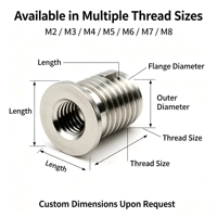 Custom Manufacturing Stainless Steel Flange Thread Insert / Flange Insert Nut Made in China