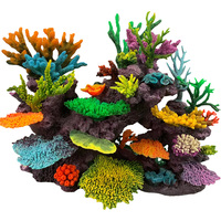 Decoración de Acuario de Resina de PU con Aspecto Natural Ecológico, Arrecife de Coral Simulado, Suministros para Peceras