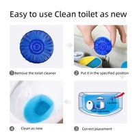 Pembersih Kloset Berkualitas Tinggi, Blok Pengharum Toilet Otomatis, Tablet Kloset, Blok Biru