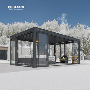 Gazebo de Aluminio Mooxon 6x3M, Pérgola para Terraza Exterior, Pérgola Impermeable de Aluminio para Balcón, Pérgola para Patio, Toldo Retráctil de PVC - Product Image 4