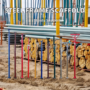 Andamio de construcción de marco de acero europeo 0,75 m de ancho Encofrado de construcción ajustable Soporte de acero Jack Post Hoteles tradicionales - Product Image 3