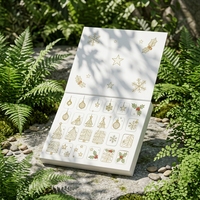 Coffret cadeau surprise de Noël pour enfants avec emballage pliable à plat, design de dessin animé, papier couché, impression offset