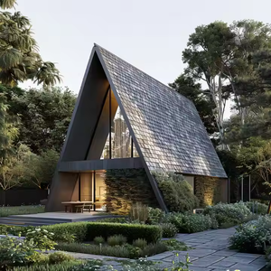 Villa prefabricada con Marco en A de acero contemporáneo de lujo para Resort de montaña o <span class=keywords><strong>vista</strong></span> al <span class=keywords><strong>lago</strong></span>: ecológica y duradera - Product Image 2