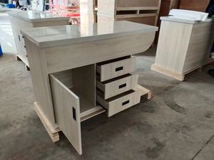 Mesa de Preparación <span class=keywords><strong>Veterinaria</strong></span> de Madera Premium ADZIA, Estación de Tratamiento en Seco de Acero Inoxidable de Grado Médico, Muebles Elegantes para Clínica <span class=keywords><strong>Veterinaria</strong></span> - Product Image 4