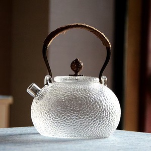 <span class=keywords><strong>Teiera</strong></span> in Vetro Rotonda di Alta Qualità con Manico Moderno in Metallo, Infusore Resistente al Calore <span class=keywords><strong>per</strong></span> Feste, Bollitore in Vetro - Product Image 5