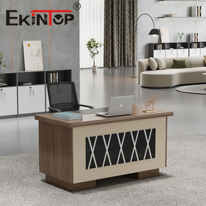 Ekintop <span class=keywords><strong>Bureau</strong></span> <span class=keywords><strong>de</strong></span> Direction en Bois, Tables <span class=keywords><strong>de</strong></span> Lecture, Réception, Mobilier <span class=keywords><strong>de</strong></span> <span class=keywords><strong>Bureau</strong></span> <span class=keywords><strong>à</strong></span> Domicile, Petits Bureaux avec <span class=keywords><strong>Tiroirs</strong></span> - Product Image 4
