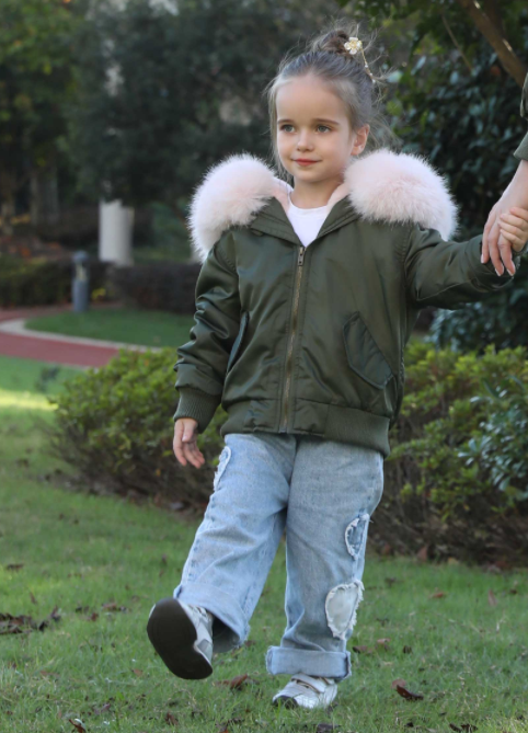 Verde kaki + rosa chiaro