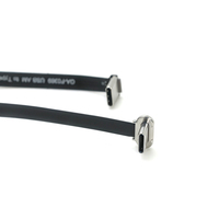 Câble USB A mâle vers USB C mâle 90° °   Câble court à angle droit 100 mm noir USB 2.0 moulé