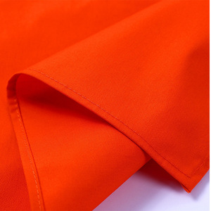 Delantal tipo cárdigan de poliéster, color rojo sólido, lavable a máquina, para cocina, hogar, ropa de trabajo, uso publicitario - Product Image 3