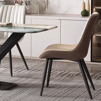 Chaise de salle à manger moderne et minimaliste, chaise de loisirs italienne haut de gamme avec dossier, idéale pour le salon et la chambre à coucher