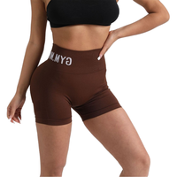 Celana Pendek Yoga Pengangkat Bokong, Sporty, Sangat Elastis, Panjang Tiga Perempat, Pelangsing, Pas Badan, Pinggang Tinggi, Melar