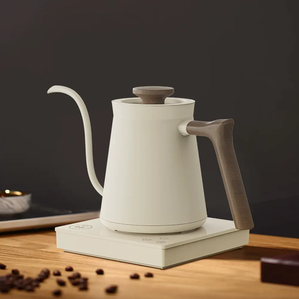 Ranbem üreticisi özel Logo akıllı siyah paslanmaz çelik demlik dijital elektrik Gooseneck kahve çay su ısıtıcısı