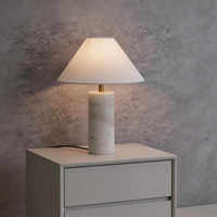 Lampe de table en travertin, style Wabi Sabi, lampe de chevet vintage pour chambre d'hôtel