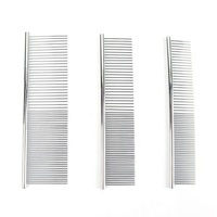 Outil de peigne en métal en acier inoxydable de conception simple pour les animaux de compagnie à poils longs et courts