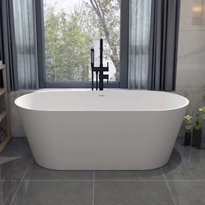 <span class=keywords><strong>Baignoire</strong></span> autoportante à bulles d'air cascade à jets de lumière led bain à remous en verre pour couples baignoires de massage transportables en acrylique noir - Product Image 6