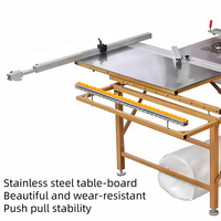 Scie à table coulissante pliable directe d'usine WJ125 Table de coupe de bois Scie à table portable coulissante pour le travail du bois
