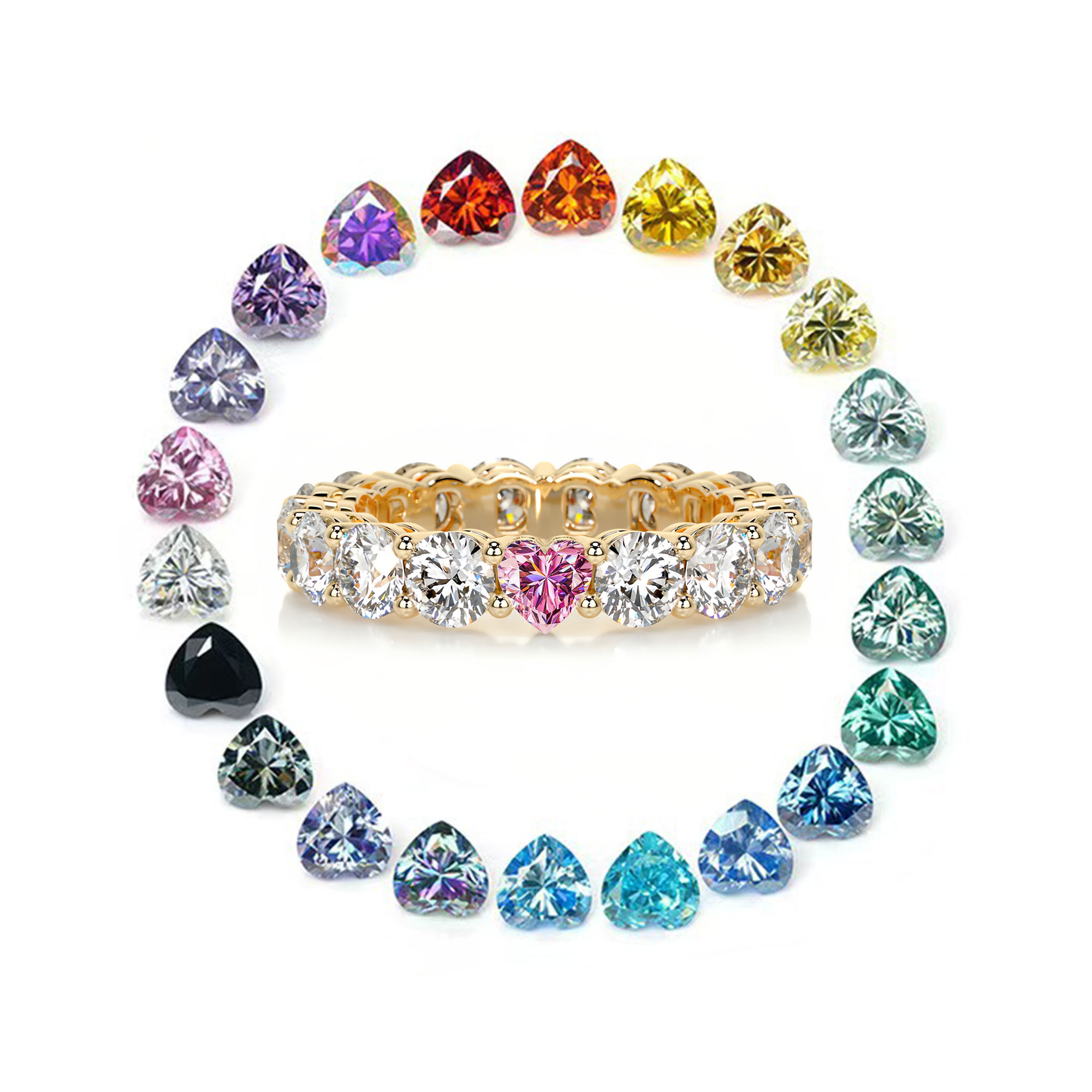 Moissanite plus colorée