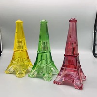 Vente directe d'usine, flacon de parfum de 50 ml avec bouchon à vis, flacon de recharge en verre transparent en forme de tour Eiffel, vaporisateur de liquide cosmétique
