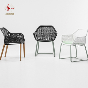 Offre spéciale Design moderne en aluminium PE chaise Restaurant Bistro empilable salle à manger balançoire chaise pour balcon jardin mobilier d'extérieur - Product Image 3