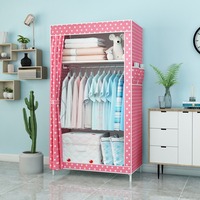 Armoire-Penderie Minimaliste Écologique en Tissu Chinois, Meuble Amovible en Métal pour Chambre, Salon ou Usage Domestique