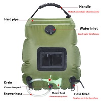 Sac de douche portable 20L pour le camping en plein air Collecte de chaleur à énergie solaire pour le bain et le stockage de l'eau
