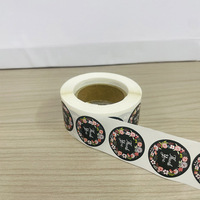 Étiquettes de logo imprimées personnalisées autocollants ronds en vinyle imperméables pour vêtements et emballages