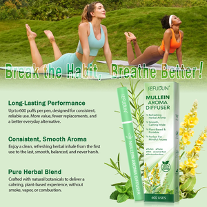 SEFUDUN Rauchfreie Natürliche Rauchalternative Lungen-Gesundheitsunterstützung Kräuter-Königskerzen-Grüntee Beruhigender Schlaf Energie Aroma Diffusor - Product Image 6