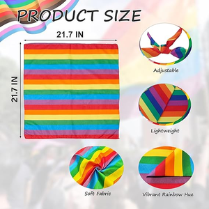 Customized Colorful Scarf Accessories Pride Rainbow Pet <b>Dog</b> <b>Bandanas</b> - Product Image 2