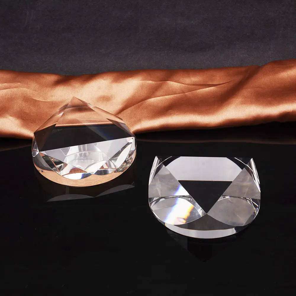 Nieuwe Mode Op Maat Logo Helder Groot Gegraveerd Kristal Diamant Souvenir Cadeau Home Decor