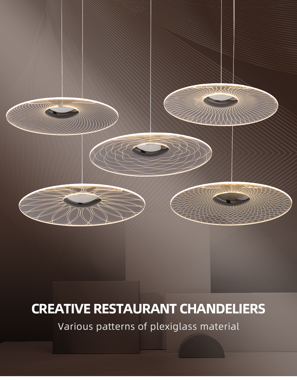 Modern Simplicity Bedroom Living Room Dining Room Decoration Straw Hat Iron Indoor Chandelier