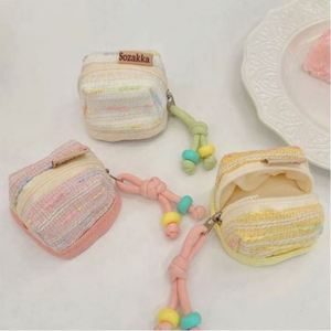 <b>Cute</b> Portable 100% Polyester Foldable Earphone Case Coin <b>Purse</b> Key Jewelry Storage Bag Women Girls Pouch Kawaii Travel Bag - Product Image 1