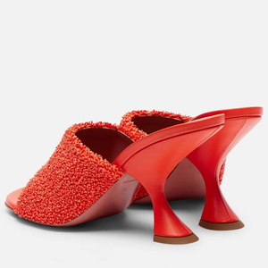 Big Size 45 Women's Open Toe Sandals Designer Style Summer on Mules Pumps Irregular High Hook Heels <b>Shoes</b> - Product Image 3