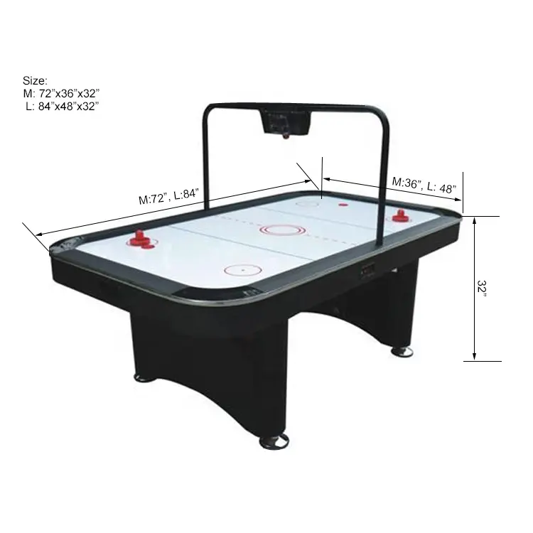 6ft 7ft Straatlantaarn Stijl Elektrische Scorer Air Hockey Tafel Met Meerdere Kleuren Beschikbaar