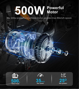 2024 nouveau SAMEBIKE urbain navettage C05 Pro 20 "pliant 48V 13Ah 500w vélo hybride électrique ville E vélo - Product Image 5