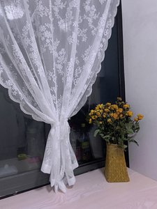Voilage en dentelle florale style <span class=keywords><strong>japonais</strong></span> et coréen avec passe-tringe - Product Image 4