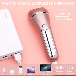 Kit d'épilation électrique multifonctionnel 3-en-1 HATTEKER RSCX-9612 pour femmes, recharge USB, épilateur facial, rasoir corporel - Product Image 6