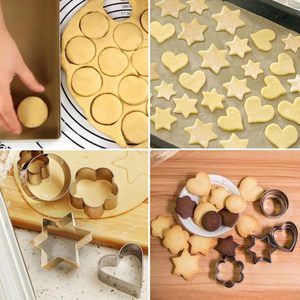 Set di Tagliabiscotti Natalizi in Acciaio Inox, Forme Traforate per Biscotti a Stella e Rotonde - Product Image 6