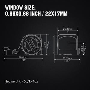 Ohhunt MOS Cut Series Réflexe Sight IPX7 Étanche 22x17mm Shake Awake Tactical Red Dot Sight - Product Image 5