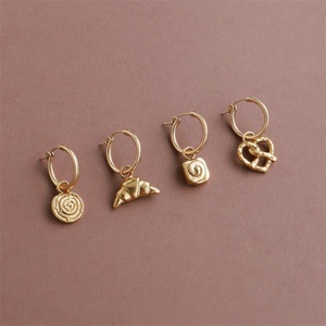 Wholesale Women Charms Jewelry Set Custom Geometric Round square Heart Pendant <b>Necklaces</b> Earrings - Product Image 4