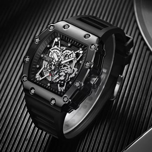 นาฬิกาข้อมือผู้ชาย <span class=keywords><strong>Wlisth</strong></span> 6147 หน้าปัดทรง Tonneau แฟชั่นสปอร์ต สายซิลิโคน ระบบควอตซ์ เข็มเรืองแสง กันน้ำ - Product Image 3