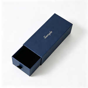 Boîte en carton écologique de type tiroir, emballage cadeau personnalisé avec logo, boîte d'expédition pour la vente au détail, logo personnalisé - Product Image 4