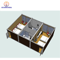 Estructura de acero de construcción rápida, contenedor de vida prefabricado moderno, casas pequeñas prefabricadas modulares listas para enviar