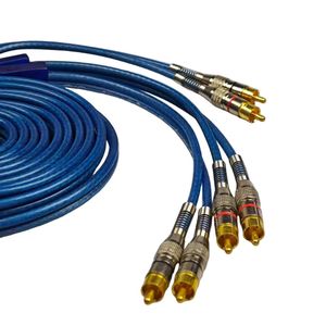 Car Audio RCA <b>Cable</b> Shielded Stereo RCA Audio Interconnect <b>Cable</b> Nickel Plated Connector <b>For</b> Car Amplifier Stereo System - Product Image 5